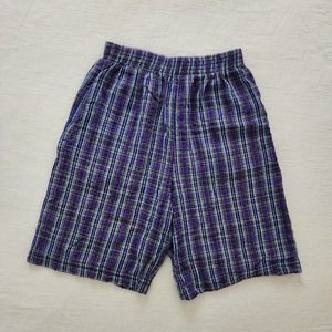 Vintage Purple/Blue Plaid Shorts kids 7/8